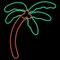 Northlight LED Palm Tree Neon Lighted Wall Art - 24.5" - Orange and Green